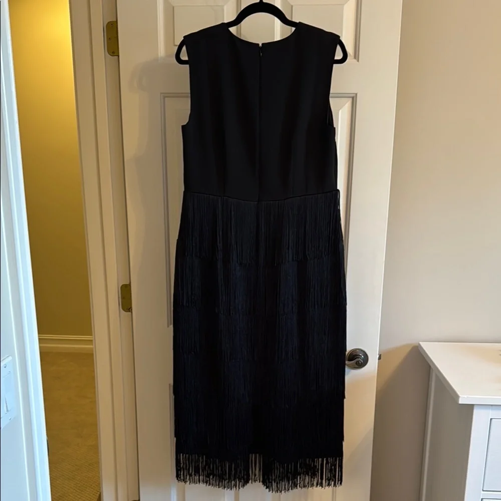Ann Taylor Black Cocktail Dress with Fringe - NWT - Picture 4 of 5
